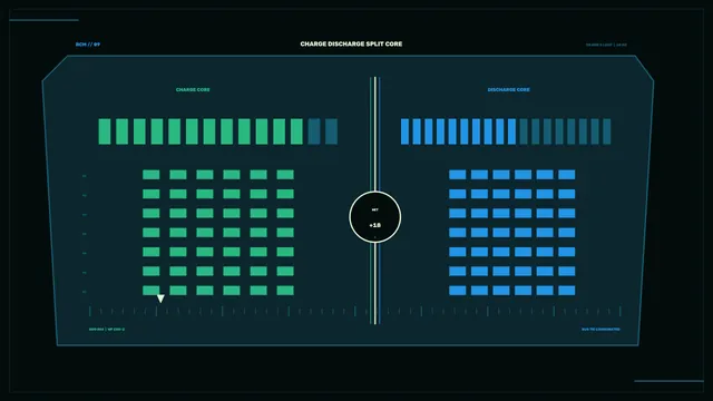 Sci-Fi Charge and Discharge Battery Monitoring HUD 4K Wallpaper