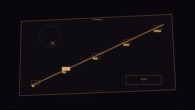 Amber Route Hash Telemetry HUD 4K Sci-Fi Wallpaper
