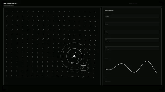 Cosmic Event Magnetic Drift Field Telemetry HUD