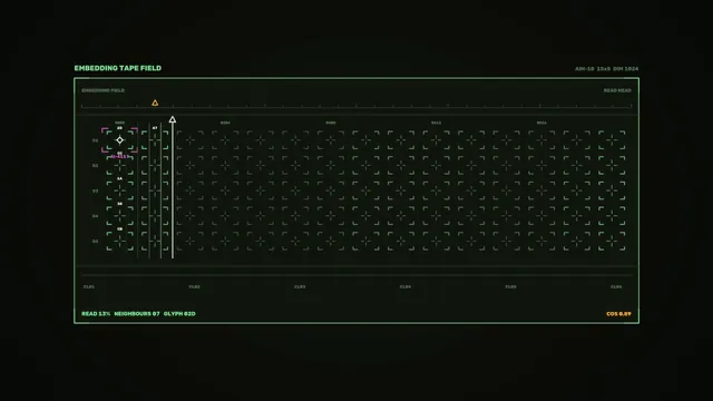 Green Embedding Tape Field Sci-Fi HUD Interface