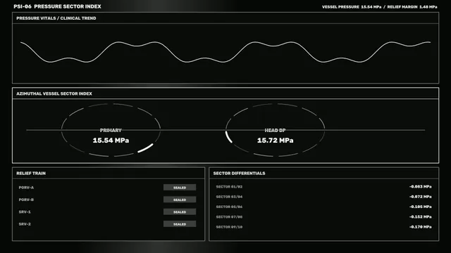 Fictional Pressure Telemetry HUD Dashboard 4K Wallpaper