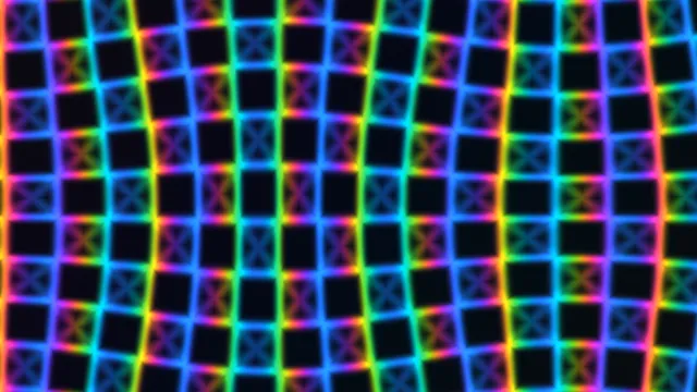 Colorful Neon Grid HUD Interface 4K Wallpaper