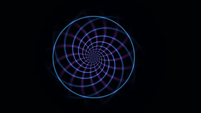 Circular Blue and Violet Scanner HUD 4K Wallpaper