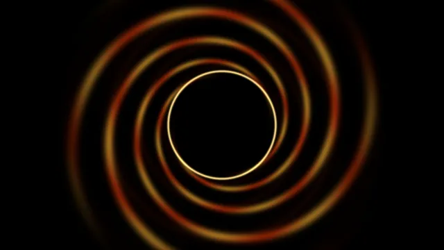 Concentric Orange and Amber Rings on Black 4K Wallpaper