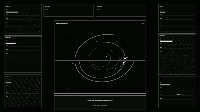 Monochrome Orbital Scanner HUD Dashboard 4K Wallpaper