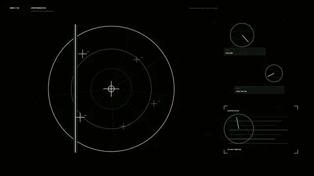 Deep Space Radar HUD Interface 4K Wallpaper
