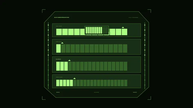 Green Battery Charging Telemetry HUD, 4K Sci-Fi Wallpaper