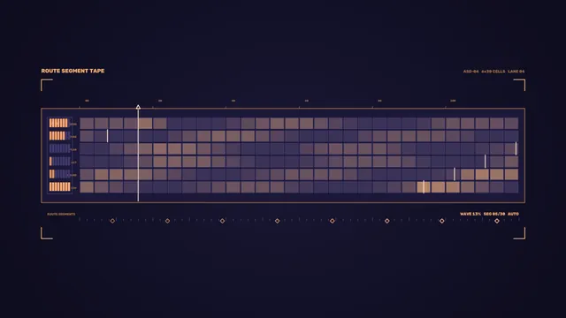 Route Segment Grid HUD Interface 4K Sci-Fi Wallpaper