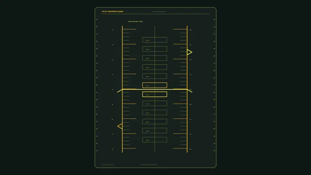 Amber Confidence Ladder HUD – Vertical Telemetry Dashboard 4K Wallpaper