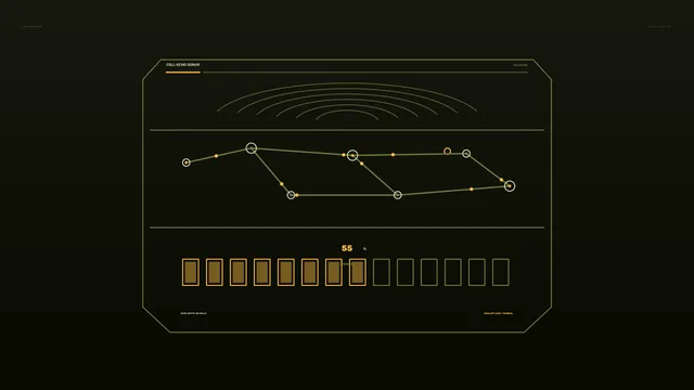 Sci-Fi Battery Charging Sonar HUD 4K Wallpaper