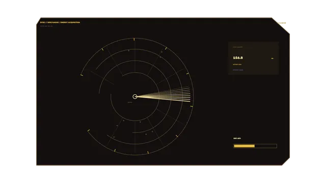 Sci-Fi EV Charging Station Status HUD with Circular Grid Radar