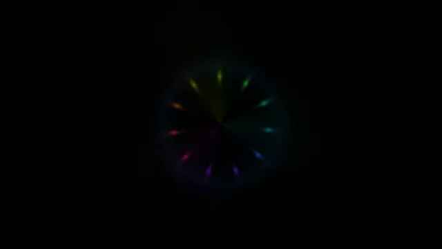 Chromatic Radial Loading Indicator on Black 4K Wallpaper