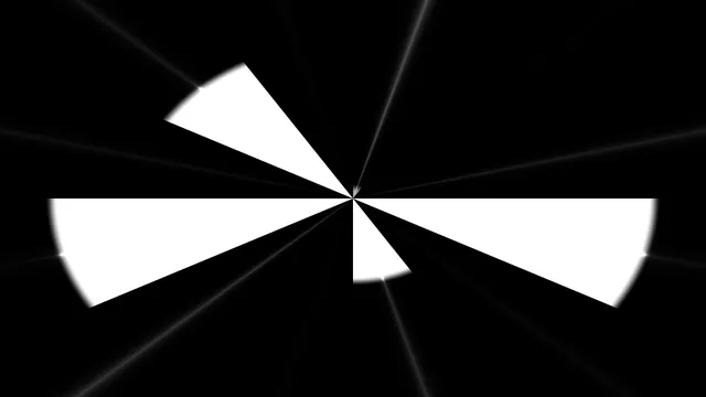 White Radial Wedges on Black Abstract 4K Wallpaper