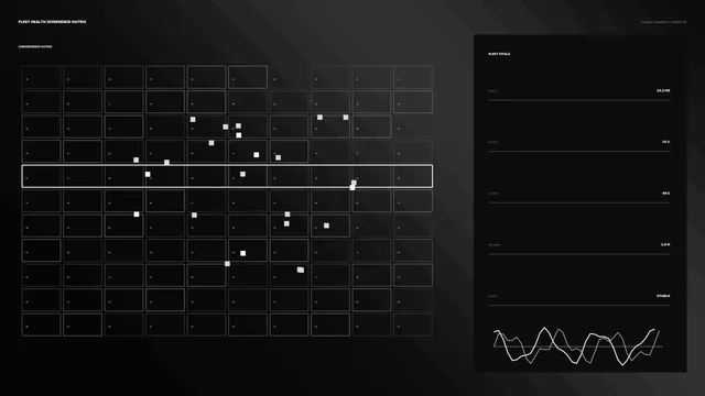 Fleet Health Divergence Matrix HUD – 4K Sci-Fi Telemetry Wallpaper