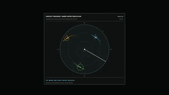 Contact Tracking Sweep-Gated Sonar HUD Dashboard 4K Wallpaper