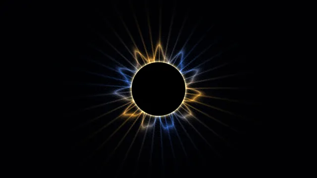 Circular Sci-Fi Scanner HUD with Blue, Gold and White Radial Traces