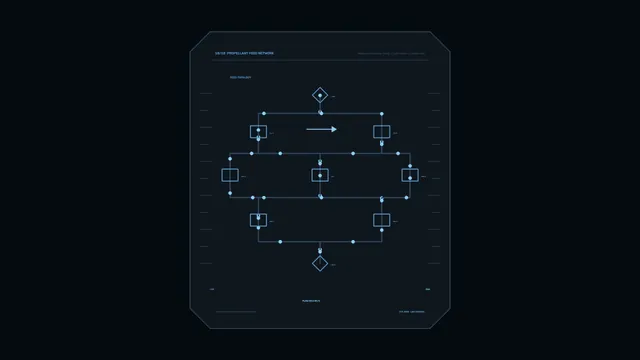 Propellant Feed Network Diagnostics HUD 4K Sci-Fi Wallpaper