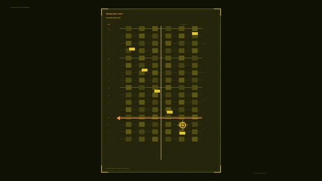 Sci-Fi Alert Radar HUD Grid with Crosshair Marker 4K Wallpaper