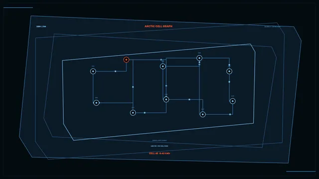 Battery Cell Energy Balance HUD 4K Sci-Fi Wallpaper