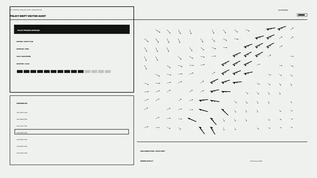 Monochrome Policy Drift Vector Audit HUD