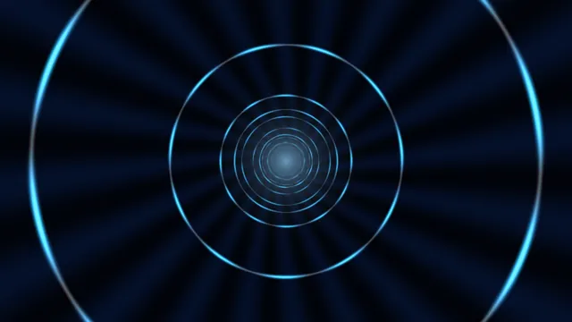 Electric Blue Concentric Ring Portal 4K Wallpaper