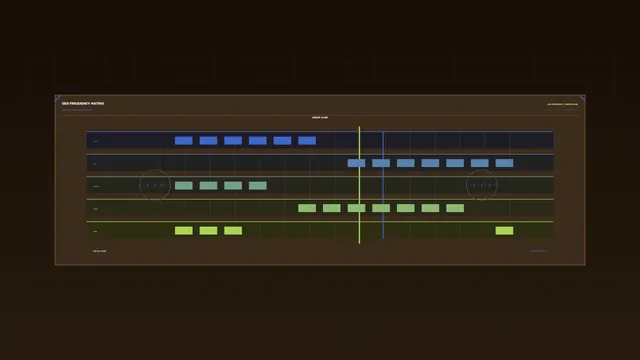 Sci-Fi Geo Frequency Matrix HUD Dashboard with Telemetry Bars 4K Wallpaper