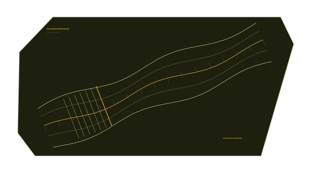 Industrial Production Control HUD with Curved Telemetry Traces, 4K Sci-Fi