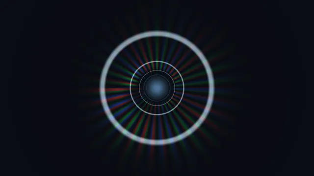 Concentric RGB Light Tunnel with Blue Center 4K Wallpaper