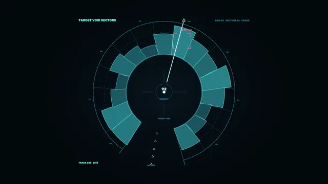 Radial Target Tracking HUD Dashboard 4K Wallpaper