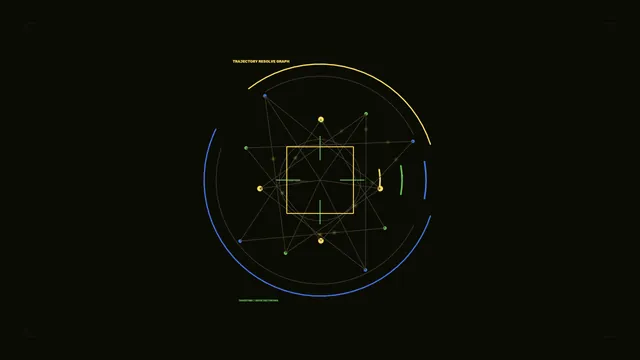 Sci-Fi Trajectory Telemetry Targeting HUD Wallpaper