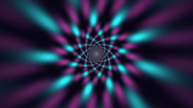 Neon Cyan and Magenta Geometric Tunnel 4K Wallpaper