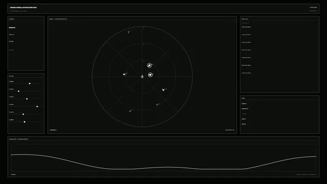 Drone Aerial Navigation Radar HUD Interface 4K Wallpaper