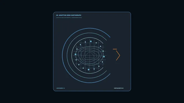 Adaptive Grid Cartograph Sci-Fi HUD Wallpaper 4K
