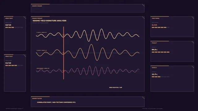 Seismic Waveform Analysis HUD 4K Sci-Fi Wallpaper