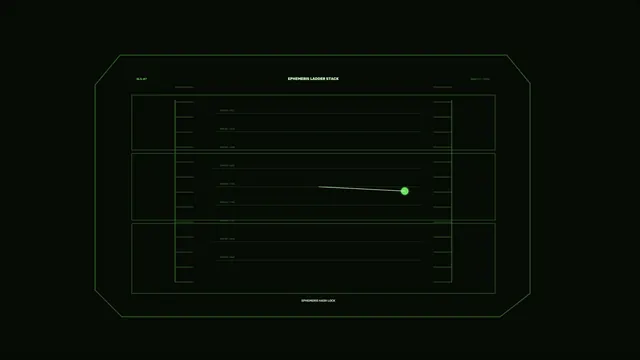 Orbital Ephemeris Ladder HUD Interface, Green Sci-Fi Telemetry 4K Wallpaper