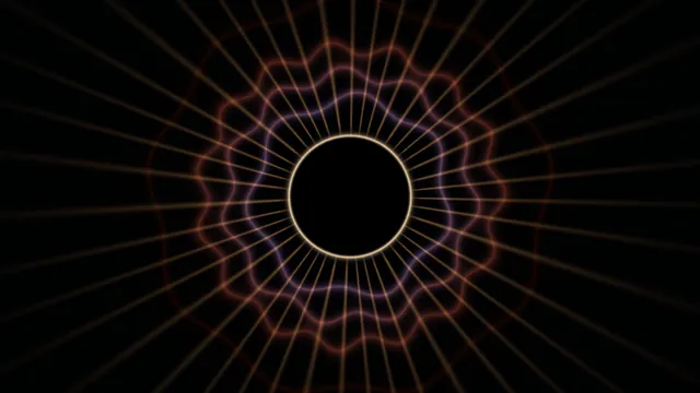 Radial Eclipse Scanner HUD on Black 4K Wallpaper