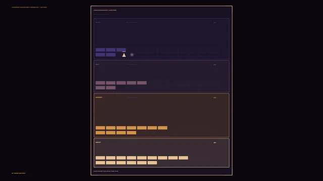 Amber and Violet Telemetry Dashboard HUD 4K Wallpaper