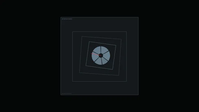 Segmented Circular Telemetry HUD with Nested Frames 4K Wallpaper