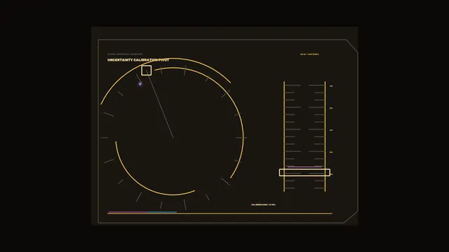 Uncertainty Calibration Pivot HUD, 4K Sci-Fi Wallpaper