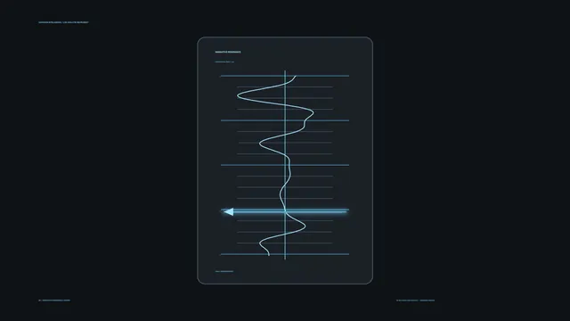 Sci-Fi Analytics HUD with Cyan Resonance Graph