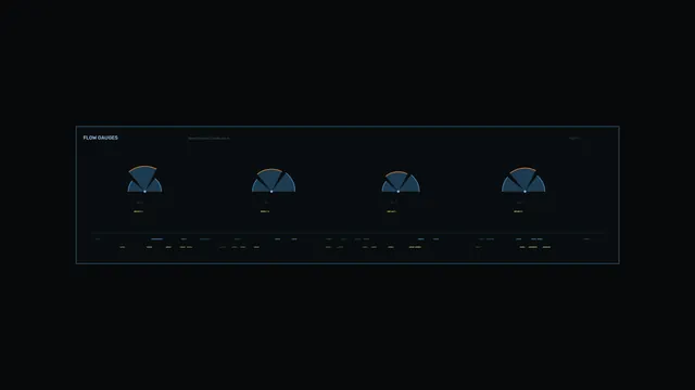 Industrial Flow Gauge Telemetry HUD 4K Wallpaper