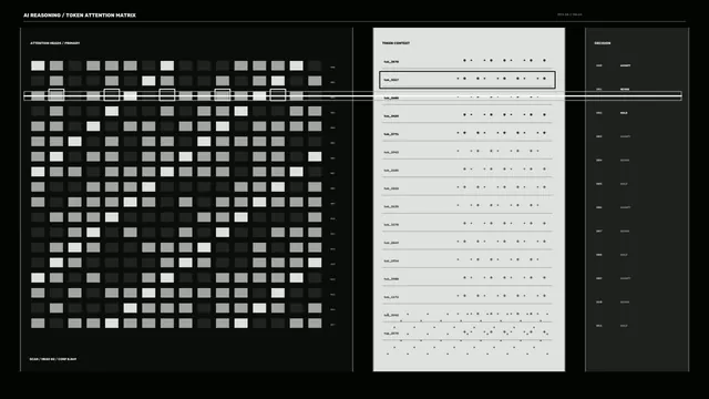 Monochrome Token Matrix Sci-Fi HUD Dashboard 4K Wallpaper