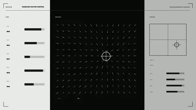4K Sci-Fi Vector Control HUD Wallpaper with Telemetry Dashboard