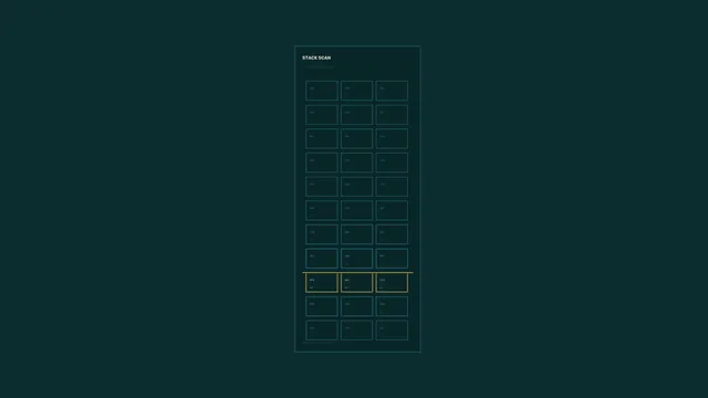 Stack Scan Numeric Grid HUD Interface 4K Wallpaper