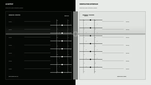 Monochrome Split-Screen Verification HUD with Scale Markers 4K Wallpaper