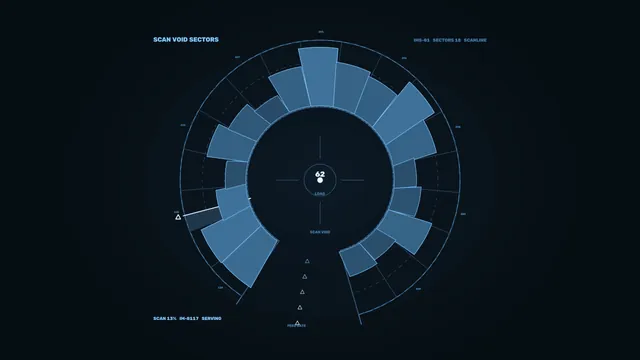Sci-Fi Circular Sector Scanner HUD 4K Wallpaper
