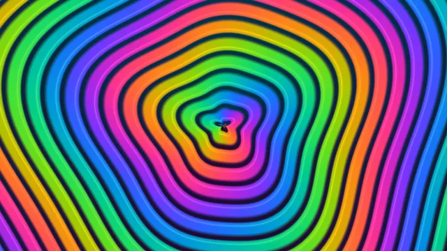Vivid Rainbow Concentric Ripple Pattern 4K Wallpaper