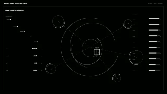 Nuclear Energy Production Status HUD 4K Wallpaper