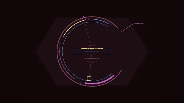 Futuristic Circular Telemetry HUD with Target Resolver, 4K Wallpaper