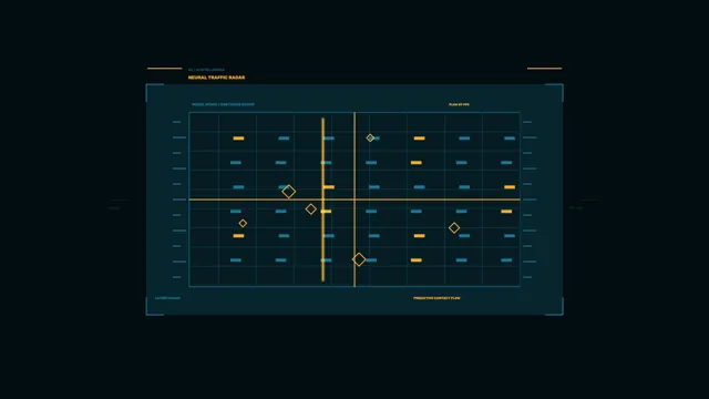 4K Sci-Fi Radar HUD with Cartesian Telemetry Grid